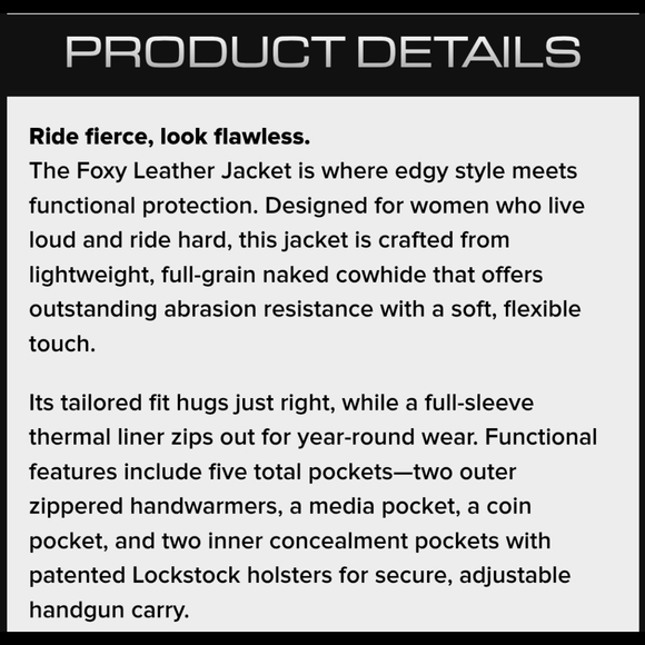 NEW Milwaukee Leather MMC20000 Foxy Womens Jacket XL Biker Genuine Leather Moto - Picture 4 of 16